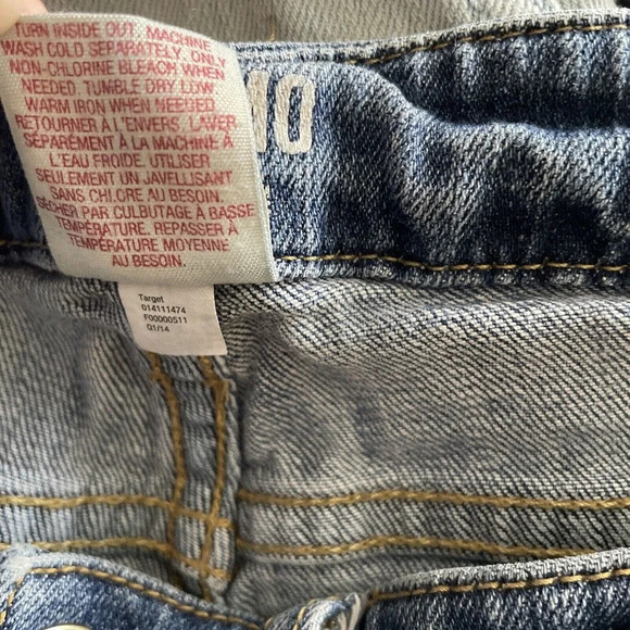 Mossimo Jr Womens Denim Shorts Size 9 Pockets Cuffed Beach Stretch Distressed - Picture 10 of 10